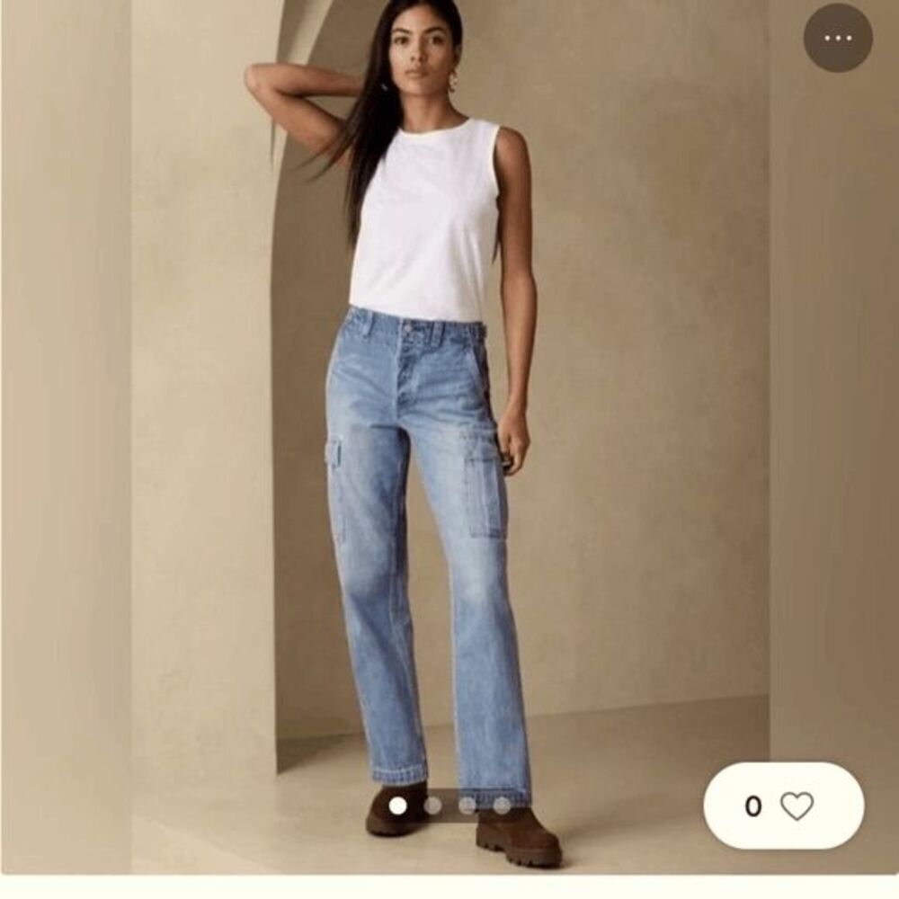 Banana Republic Light Wash Straight-Leg Jeans with Patch Pockets